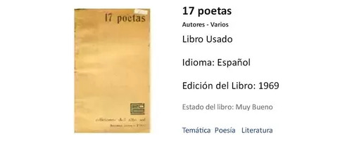 17 Poetas - Pequeño Folleto De Poesia