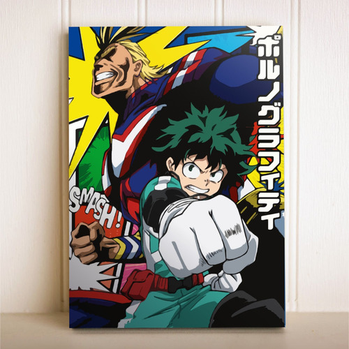 Placa Decorativa Anime Boku No Hero Academia All Might Deku