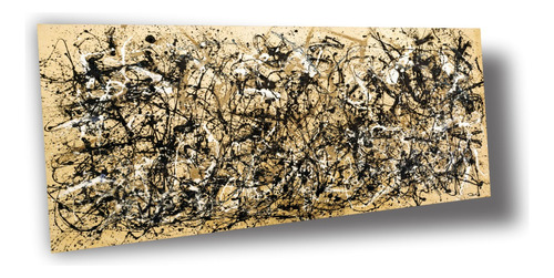 Lienzo Arte Moderno Abstracto Jackson Pollock Autumn 52x100