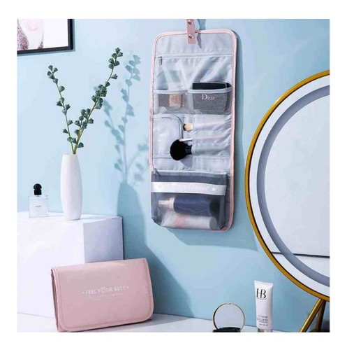 Imagen 4 de 10 de Organizador Viaje Neceser P/colgar Porta Cosméticos Bolsillo