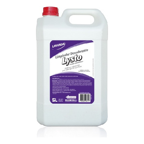 Limpiador Desodorante Lysto Concentrado X5lts Wassington