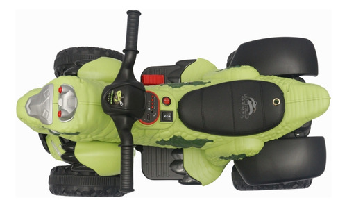 Quadriciclo Elétrico Infantil 6v Dino Race Com Bluetooth, Luzes E Sons Unitoys Verde
