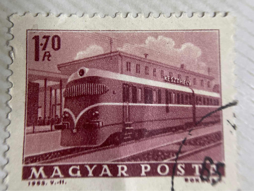 Sello Postal Hungría Autorail De 1963