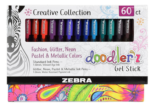 Bolígrafo De Gel Zebra Pen Doodler's Gel Stick De 1,0 Mm, Su