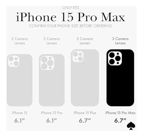 *. *. Capa Kate Spade New York Para iPhone 15 Pro Max,