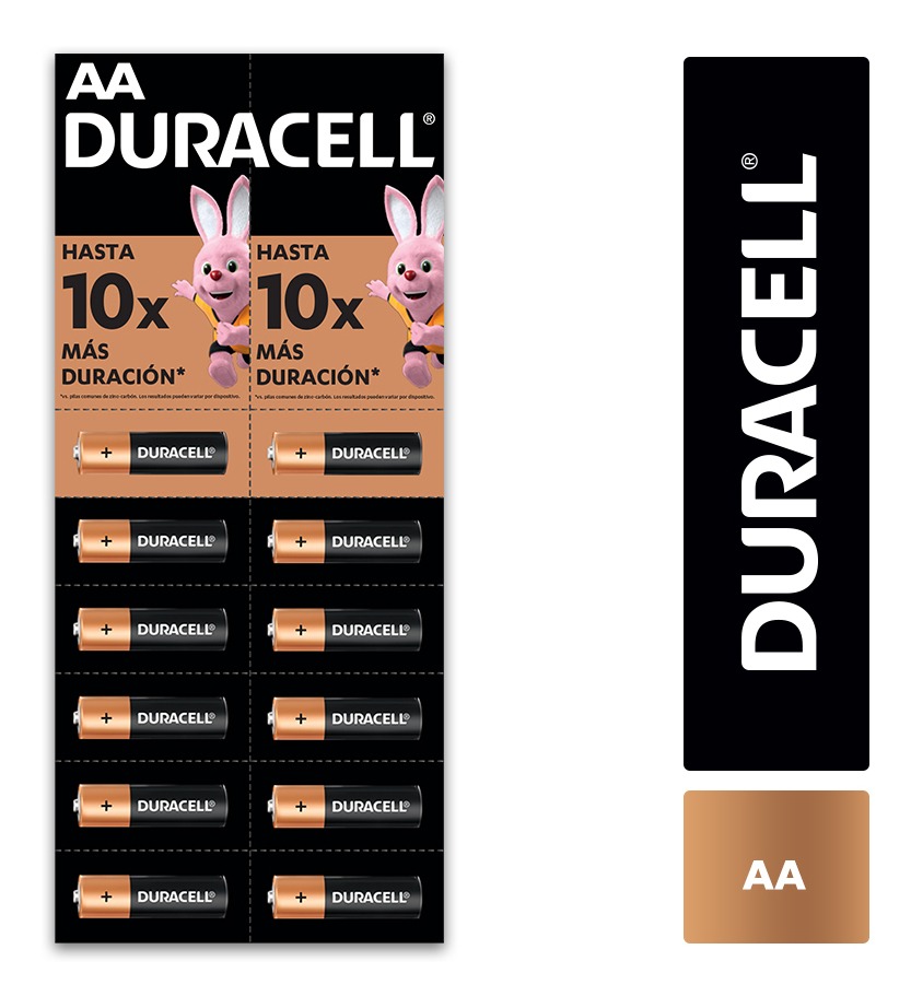 Pila Alcalina Duracell Aa Tira 12 Unidades