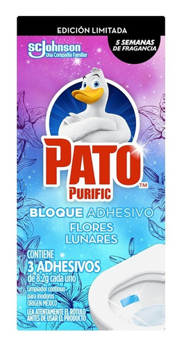  Bloque Adhesivo Inodoros /limpiador - Pato Purific 3u