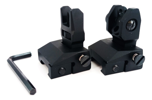 Juego De Miras Abatibles Metálicas Ar15 M4 M16 Ak47