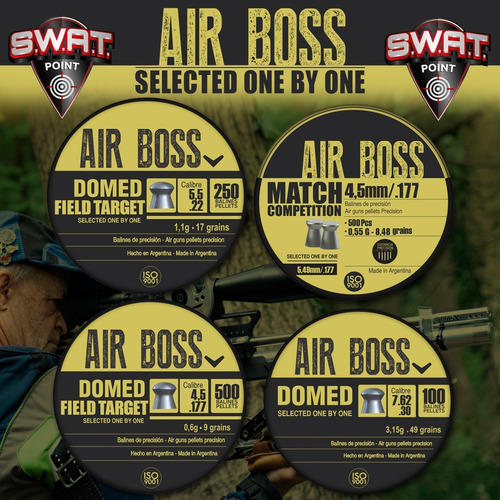 Imagen 4 de 10 de Balines Apolo Match Competicion X500 Aire Comprimido - Swat