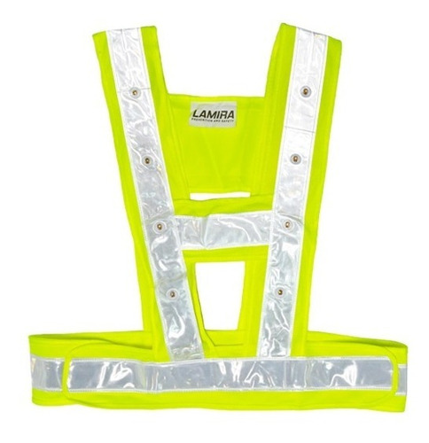 Chaleco Tipo Arnes Con Luces Led Lamira Amarillo Ls-4054 