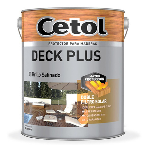 Cetol Deck Plus Protector Satinado Maderas De Exterior 4 Lts