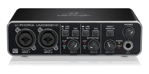 comprar Interfaz de audio Behringer U-Phoria UMC202HD negra
