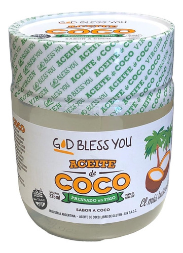 Pack X 3 Aceite De Coco God Bless You 500ml Virgen 