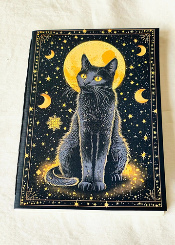 Agenda A4 - Semana A La Vista Negro Gato Con Luna