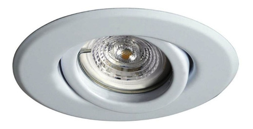 Imagen 1 de 6 de Pack 10 Spot Embutir Blanco Con Zocalo Gu10 + Lampara Dicroica Led Gu10 7w Dimerizable Marca: Candil