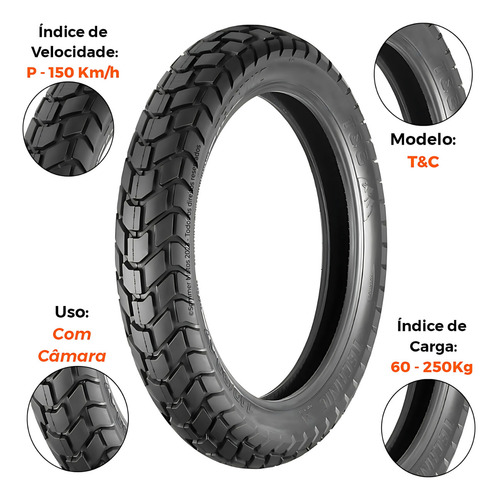 Pneu Traseiro Shineray Shi 175/ Xy 150 Gy Technic