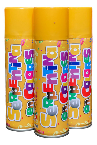 Combo Mayorista De 24 Serpentinas En Aerosol Naranja