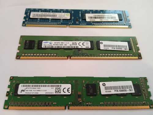 Memoria De 4 Ddr 3 Para Pc 12800u