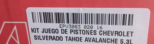 Kit De Pistones De Chevrolet Silverado Tahoe Avalanche 5.3
