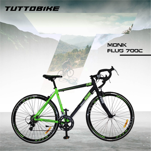 Imagen 6 de 9 de Bicicleta Monk Flug De Ruta R 700 Shimano 14 Vel Hot Sale