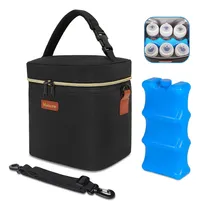Comprar Porta Biberones Hielera Leche Materna Bolsa Termica Se Adapta A 6 Biberones De Hasta 9 Onzas Bolsa De Biberones Aislada Con Paquete De Hielo Mancro 9841 Negro