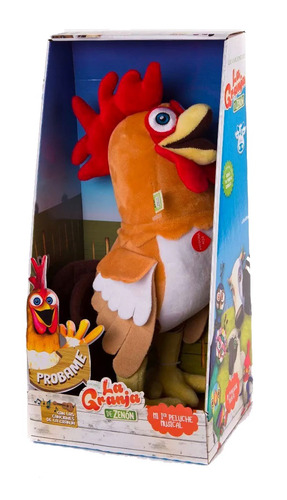 Imagen 2 de 3 de Peluche Musical Gallo Bartolito Canciones De La Granja De Ze
