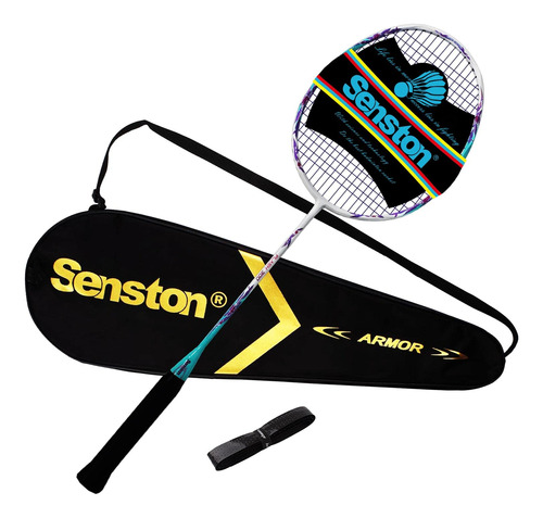 Senston Raqueta Ligera Badminton 6u 100% Carbono Completo