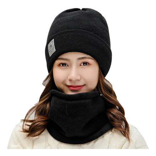 2 En 1 Gorro Bufanda Cm-top Gorro De Punto Con Bufanda Cálida De Invierno Unisex