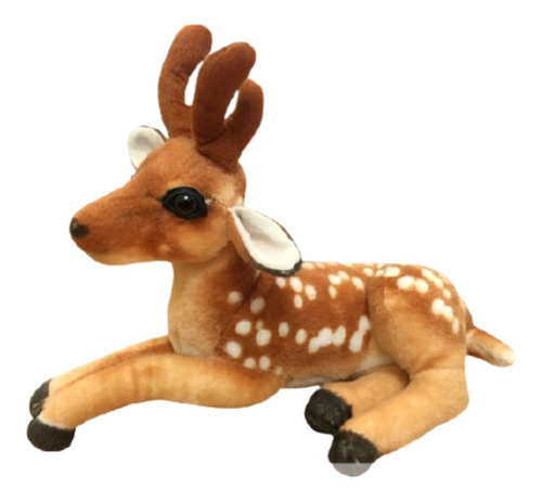 Ciervo De Peluche Echado 35cm Bambi Venado Realista 3910