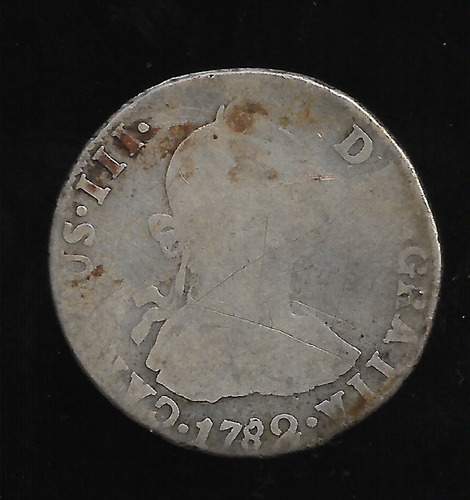 Potosi 2 Reales 1782 P.r  Plata Km #149  B-