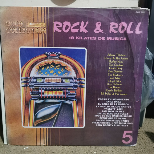 Disco Lp Rock & Roll 18 Kilates De Musica-gold Collection, O