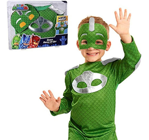 Pj Masks Turbo Blast Gekko Dress Up Set Con Máscara Suave, T