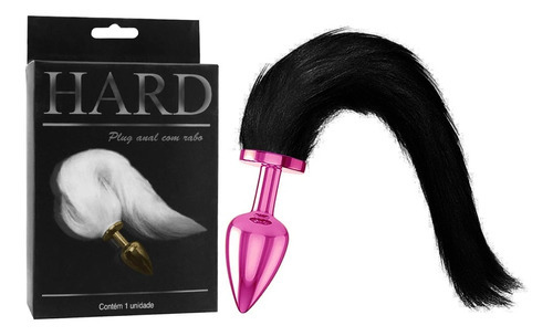 Plug Anal Iniciante Rabo Calda Preto Pequeno Cores Variadas Cor Rosa