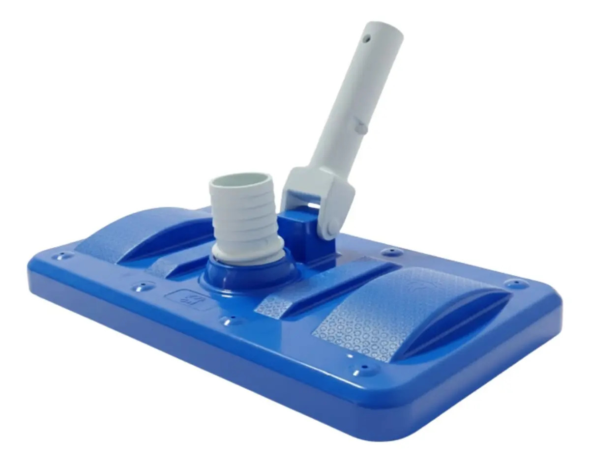 Aspirador Manual Para Piscinas Brustec 8 Esferas Limpeza Azul