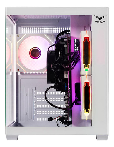 Gabinete Gamer Naceb Starfall Matx Mini Torre 3 Fan Blanco