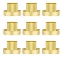 Comprar Juego De 9 Soportes Cónicos Dorados Para Velas Y Candelabros