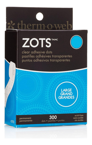 3783 Zots Puntos Adhesivos Transparentes, Grandes, 1/2 ...