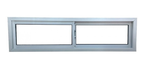 Ventana Aluminio Blanco Vidrio Entero 120x40 C/vidrios 4 Mm