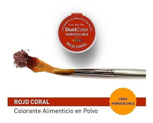 Colorante Hidrosoluble Dust Color - Rojo Coral