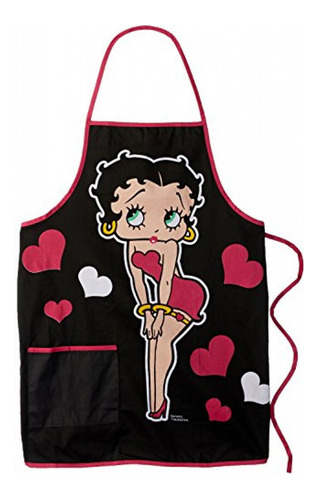 Delantal Perchera Spoontiques Betty Boop Delantal, Negro