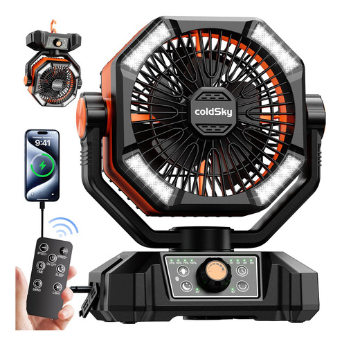 Ventilador De Campamento Coldsky 20000mah C/dos Motores