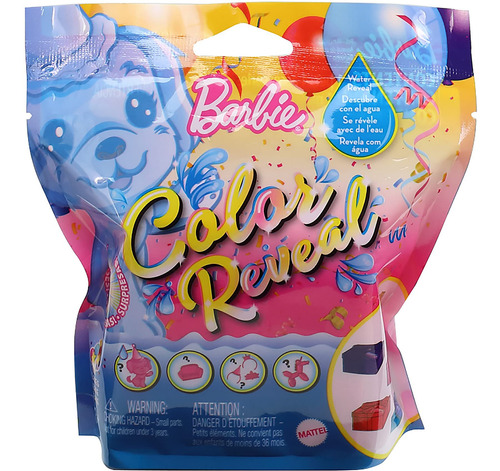 Barbie Color Reveal Pet, Con Revestimiento Metálico Azul Y.