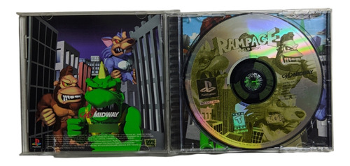 Jogo Rampage World Tour Ps1 Original Com Detalhe (Usado)