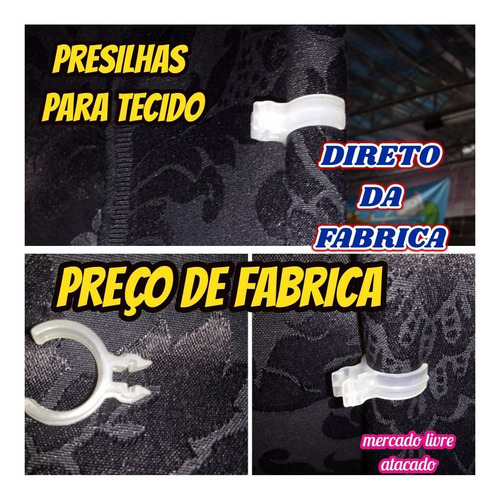 Presilhas Plastica P/ Tela Tecido Painel E Outros Kit Com 40
