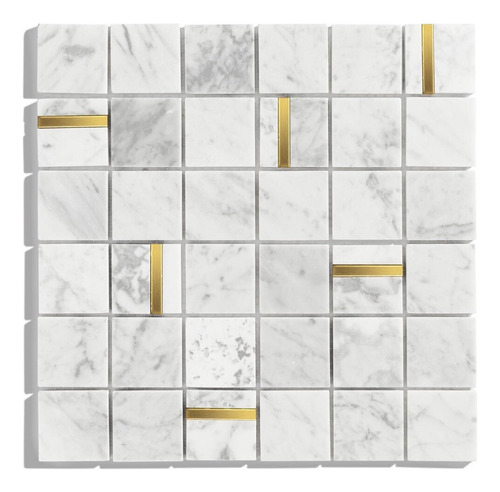 Pastilhas De Pedra Quadrada Mármore Carrara Dh