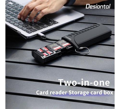 Lector De Tarjetas Desiontal Dk10 Speed Sd Type-c Negro