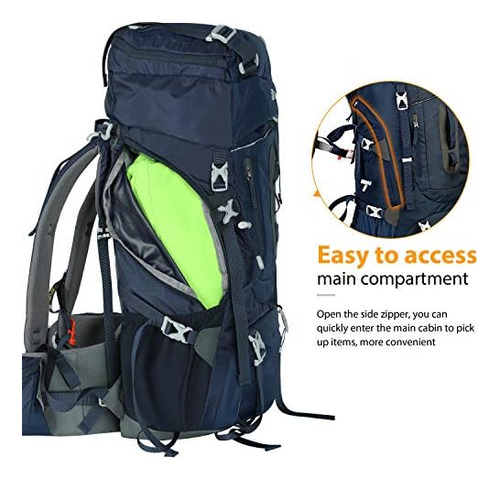 Ubon Mochila De Senderismo 60 L Con Estructura Interna