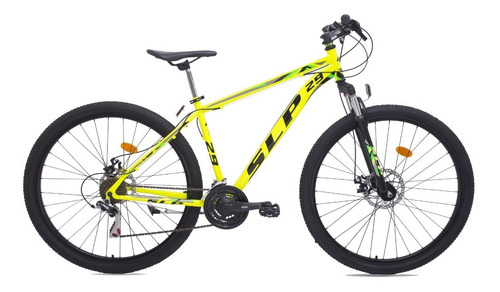 Bicicleta Mountain Bike Rodado 29 Slp 5 - Cambios Shimano Frenos Disco Llantas Doble Pared Suspension Varon Mujer Happy