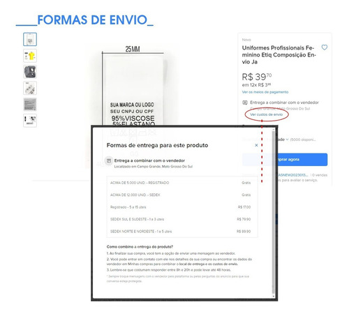 Como Fazer Etiqueta De Composição 1.000 Pronta Frete Barato