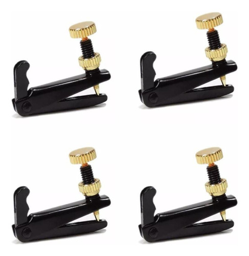 Micro Afinador Violino Svn-03 Preto E Dourado Kit Com 4